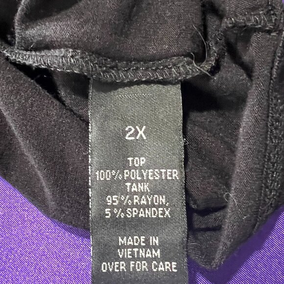 AGB πFigure- Friendly Black Chiffon Drape Overlay Top Keyhole Backside - Picture 13 of 14